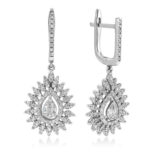 Серьги золотые с бриллиантами