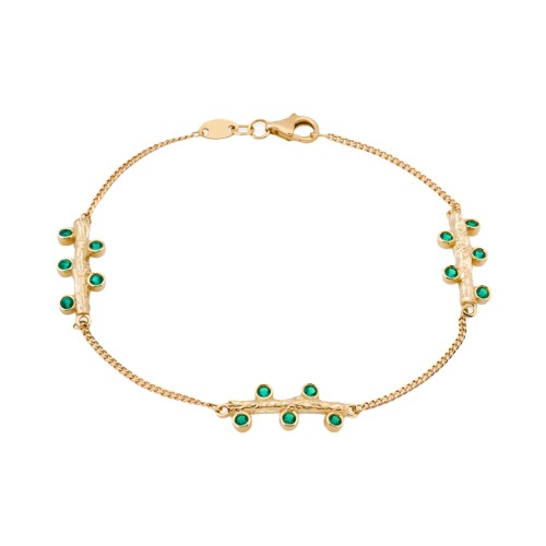 Золотой Браслет с фианитами