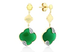 Серьги из золота 585 с агатом