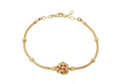 Браслет золотой с шариками