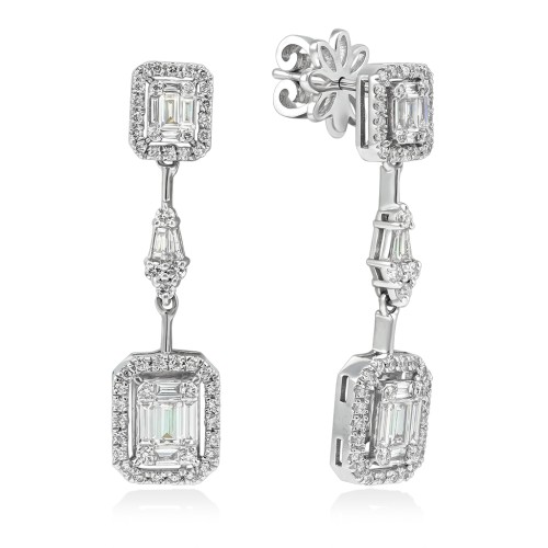 Серьги золотые с бриллиантами