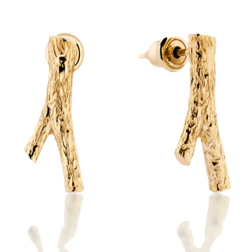 Серьги пусеты золотые