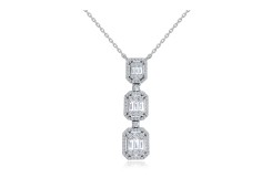 Колье из золота с бриллиантами багет