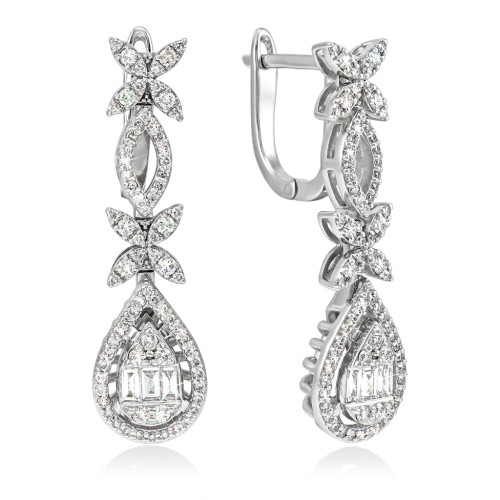 Золотые серьги с бриллиантами