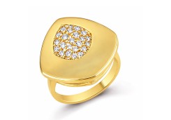 Кольцо из золота с фианитами