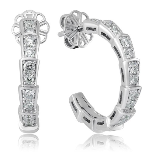 Золотые серьги с бриллиантами