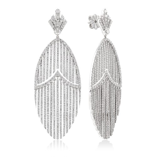 Эксклюзивные золотые серьги с бриллиантами