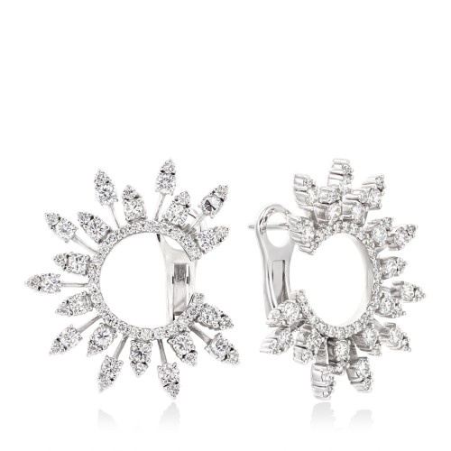 Эксклюзивные золотые серьги с бриллиантами