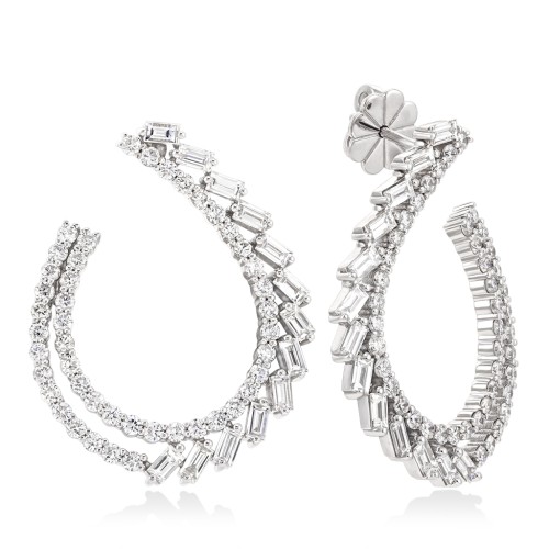 Эксклюзивные золотые серьги с бриллиантами