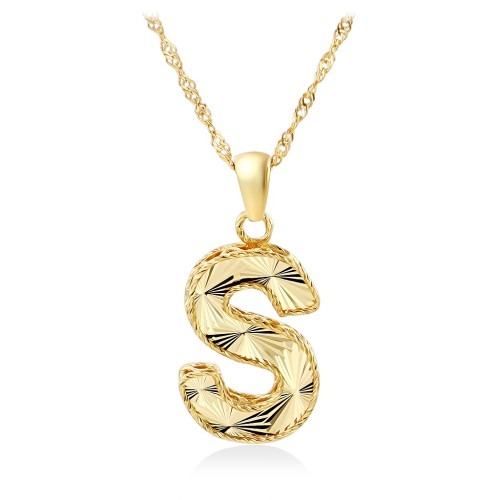 Золотое Колье буква-S