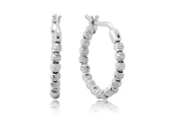 Золотые серьги кольца с шариками