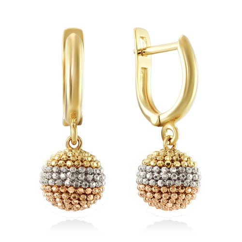 Серьги золотые 585 пробы