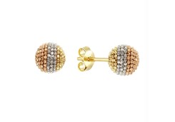 Итальянские серьги пусеты из золота