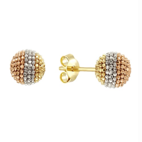 Итальянские серьги пусеты из золота