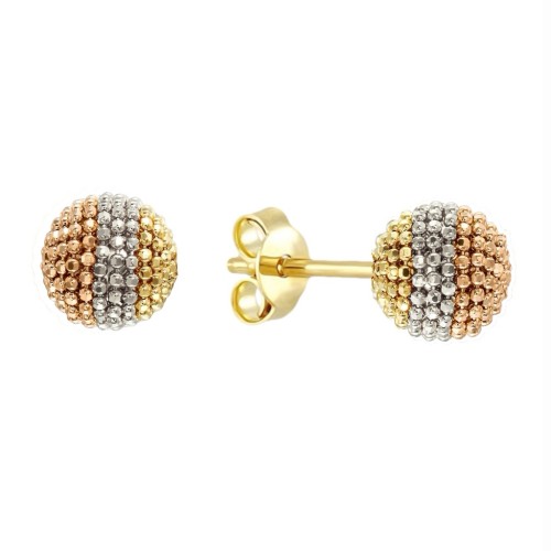 Золотые серьги с шариками