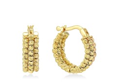 Золотые серьги кольца