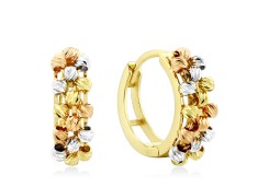 Серьги конго из золота 585 пробы