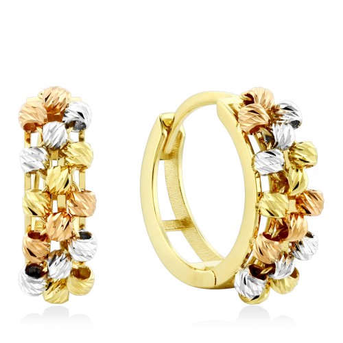 Серьги конго из золота 585 пробы