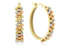 Серьги кольца золотые