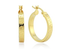 Серьги конго из золота с диаметром 20 мм.