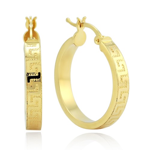 Серьги конго из золота с диаметром 20 мм.