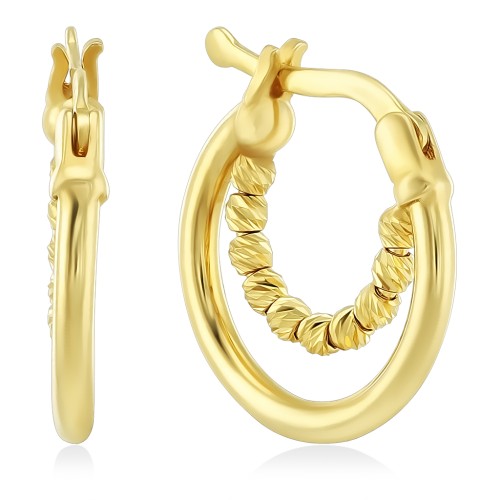 Серьги кольца из золота 585