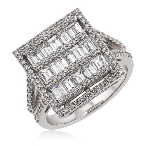 Кольцо золотое с бриллиантами Invisible