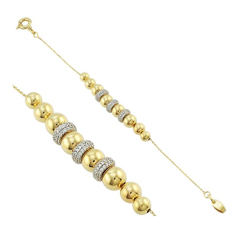 Браслет из золота с фианитами