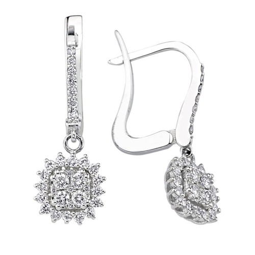 Золотые серьги с бриллиантами