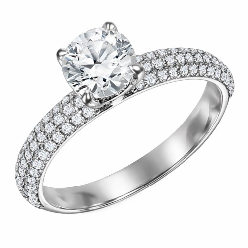 Золотое кольцо с бриллиантами