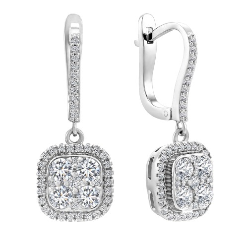 Серьги золотые с бриллиантами