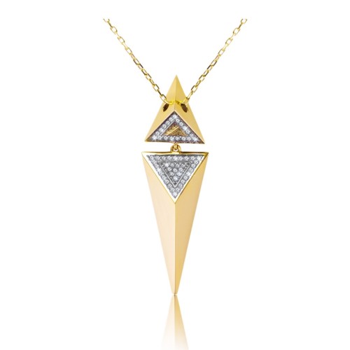 Колье из золота с фианитами