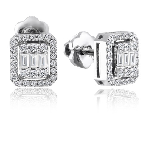 Серьги золотые с бриллиантами