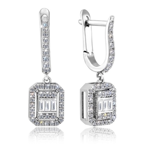 Серьги золотые с бриллиантами