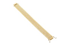 Мягкий браслет из желтого золота