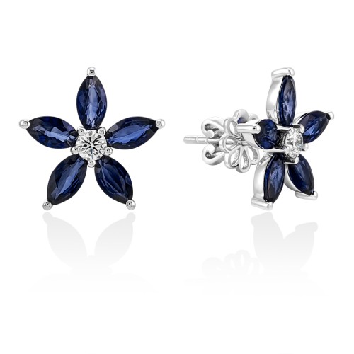 Серьги золотые с бриллиантами