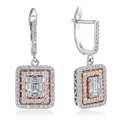 Серьги золотые с бриллиантами