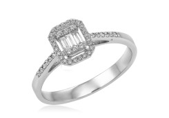 Кольцо из белого золота с бриллиантами