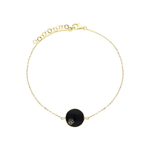 Золотой браслет с эмалью