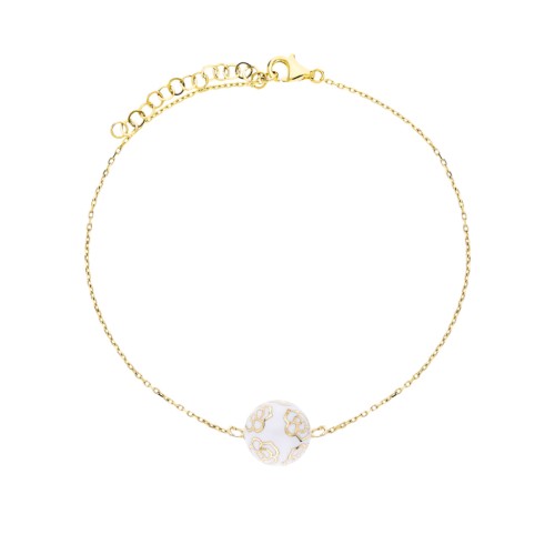 Золотой Браслет с эмалью