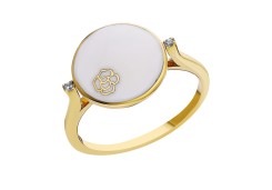 Золотое кольцо с эмалью