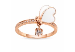 Кольцо из серебра с фианитами