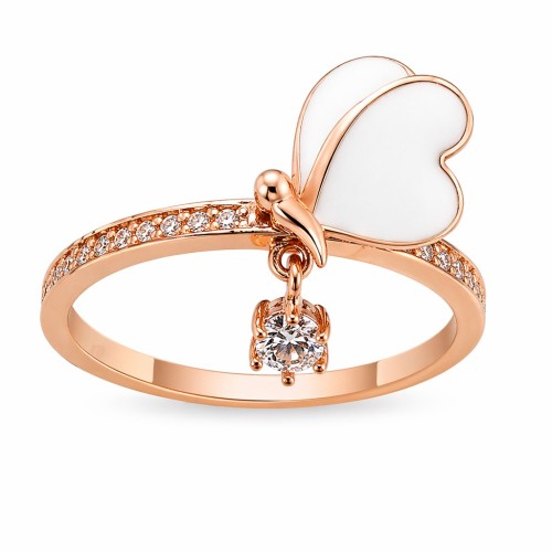 Кольцо из серебра с фианитами