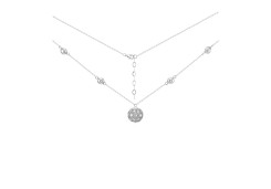 Колье серебряное с фианитами внутри шарика