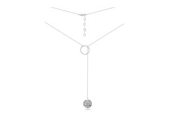 Колье серебряное с фианитами