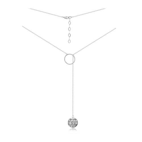 Колье серебряное с фианитами