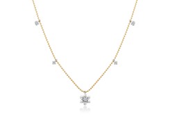 Золотое колье с бриллиантами