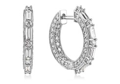 Серьги конго из золота с бриллиантами