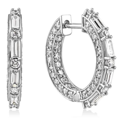 Серьги конго из золота с бриллиантами