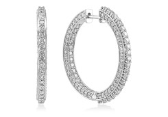 Серьги конго из золота с бриллиантами